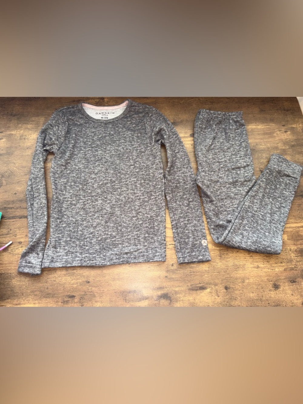 NWOT Danskin Kids Gray Heather Long Sleeve Set - Heathered Gray